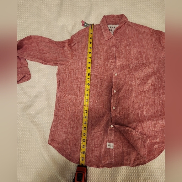 Women's Linen Relaxed Fit Frank & Eileen Button Up Size XS - Picture 9 of 13